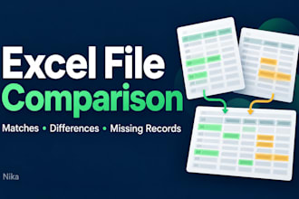 compare excel files, match data and find differences