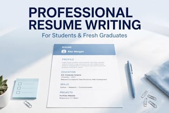 write a professional resume for students and fresh graduates