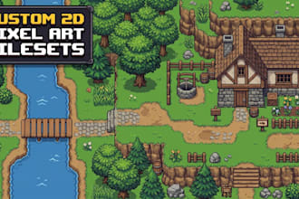 create top down pixel art asset packs, autotiles, rpg maps, seamless tileset