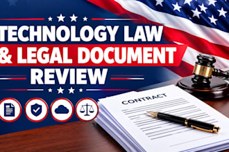 review technology contract and provide legal consultation saas document, ip law