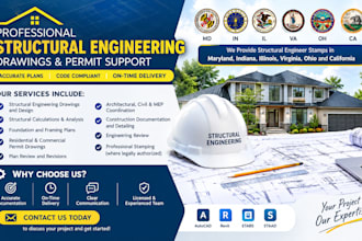 provide structural engineer stamp for maryland indiana illinois virginia ohio ca