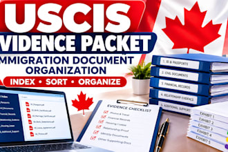 organize your uscis immigration evidence packet and checklist