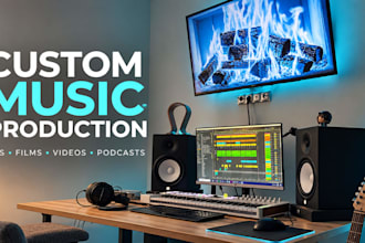compose original background music for videos, ads and podcasts