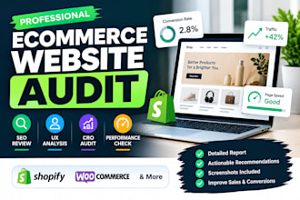 do ecommerce website audit, shopify audit and cro audit