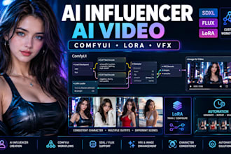 fix comfyui ai video influencers workflow sdxl flux comfyui vfx lora automation