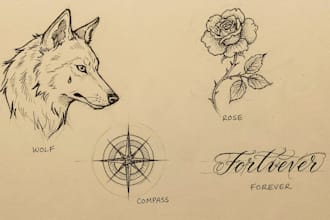 create a custom tattoo sketch designs