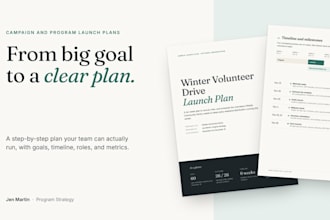 create a strategic campaign or custom program launch plan