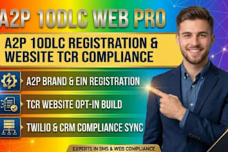 do a2p 10dlc registration website tcr compliance