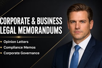 draft corporate legal memorandums and business opinion letters
