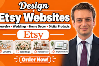 design etsy websites for jewelry, weddings, home decor and digital products
