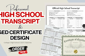 design university, college, high school transcript ged and diploma certificate