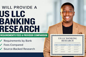 research US business banking requirements for your llc