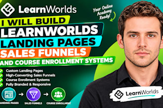 build learnworlds landing pages, sales funnels and course enrollment systems