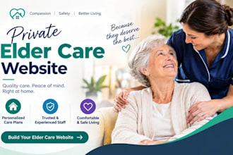 private elder care website, elderly care website, home care website, caregiver