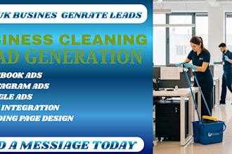 set up facebook ads for cleaning business leads in the USA and UK