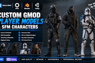 create custom gmod player models