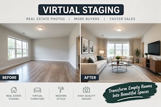 do realistic virtual staging for real estate photos