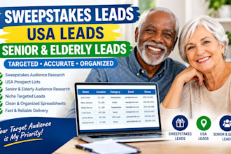 sweeps lead, usa leads, senior elderly leads, leads