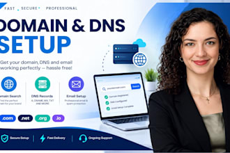 do domain name research, domain management, dns and email setup