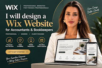 design wix website for accountants bookkeeper taw website design finance website