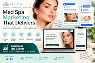 med spa fb google ads aesthetic clinic marketing management local lead page