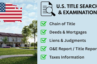 conduct US property title search and chain of title research