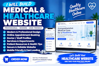 design wordpress medical healthcare clinic website design doctor booking website