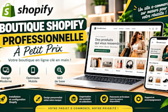 creer une boutique shopify professionnelle a petit prix