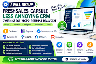 setup freshsales capsule less annoying CRM dynamics 365 ylopo resimpli realvolve