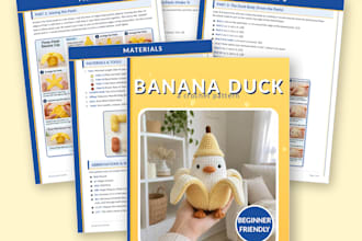 create crochet patterns, PDF instructions and mockups