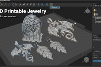 create 3d printable jewelry models and stl files