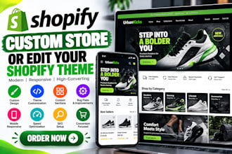 build a custom shopify store or edit your shopify theme