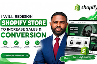 redesign shopify store to increase sales and conversion