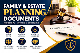 draft guardianship nomination, power of attorney and family settlement agreement