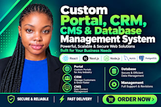 build custom CRM, erp, portal and database management systems