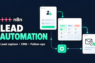 build n8n lead capture CRM and email follow up automation