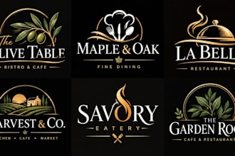 design a professional food, dining, cafe, bistro, fine dining restaurant logo