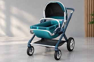 do 3d baby and toddler product design, foldable baby wardrobe design