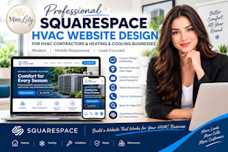 redesign a squarespace hvac website, hvac contractor website, business website