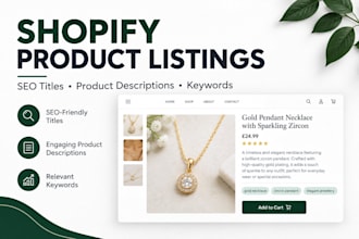 write SEO product descriptions for shopify