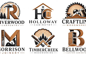 design a professional, carpentry, woodworking, woodwork, cabinet joinery logo