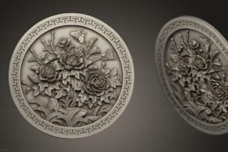 create detailed 3d bas relief models for cnc carving and 3d printing