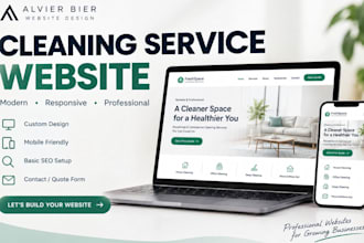 design a modern cleaning service and home service website