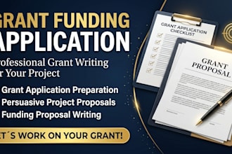 prepare a grant funding application for your project