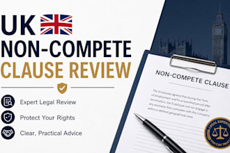 review your UK employment non compete clause and provide a full legal risk audit