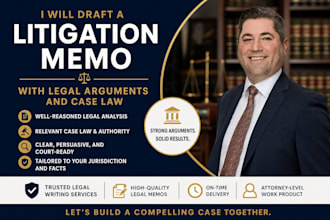 draft litigation memo with legal arguments and case law