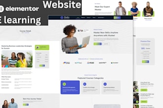 design an e learning website and online course platform