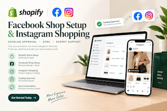 shopify facebook shop setup expert instagram shopping catalog approval sync