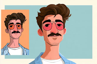 draw big head cartoon caricature in 24 hours