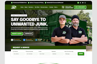build a professional looking junk removal website for your hualing business